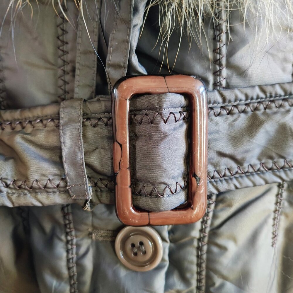 Vintage Fur Trimmed Belted Jacket - Picture 12 of 14